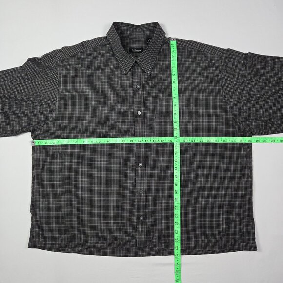 Van Heusen XXL Button Down Plaid Shirt Quiet Luxury Minimalist Streetwear - Picture 10 of 10